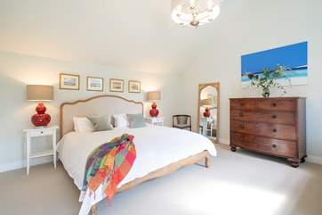 The main bedroom on the ground floor offers plenty of space.