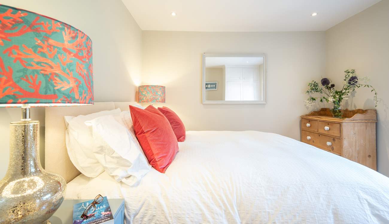 The second bedroom offering a 'zip and link' bed for flexibility...