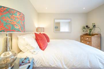 The second bedroom offering a 'zip and link' bed for flexibility...