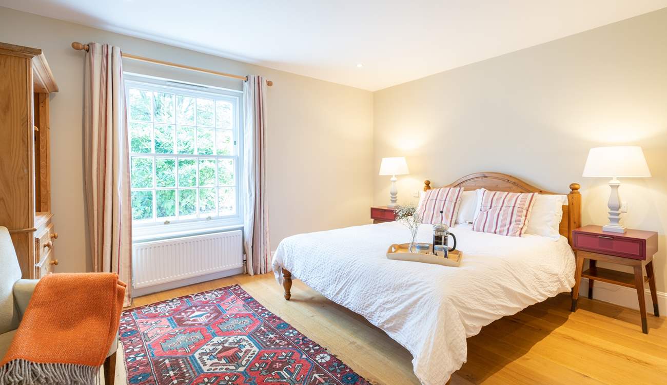 The stunning third bedroom which overlooks the garden...