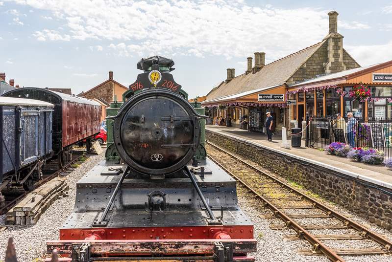 Be sure to take a trip on the West Somerset Steam Railway.