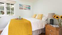 The cosy en suite king-size bedroom is just perfect for a good night's sleep.