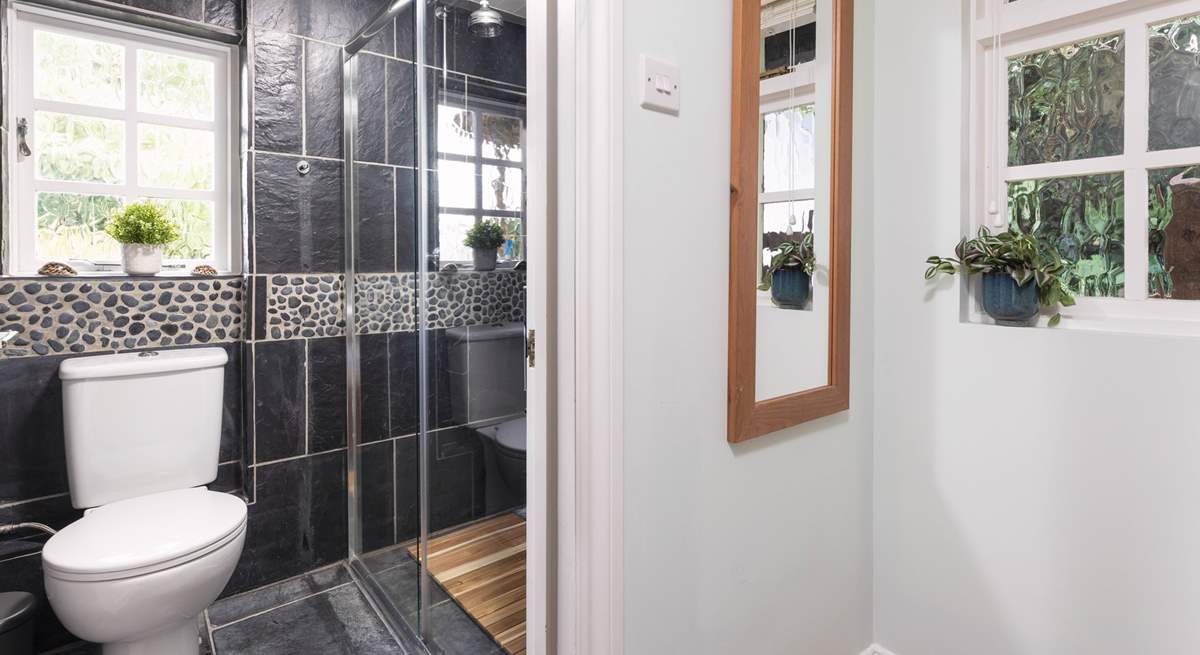 The en suite shower-room is perfect for freshening up.