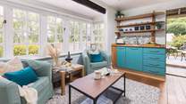 Cute and compact, but enough space to sit back and unwind.
