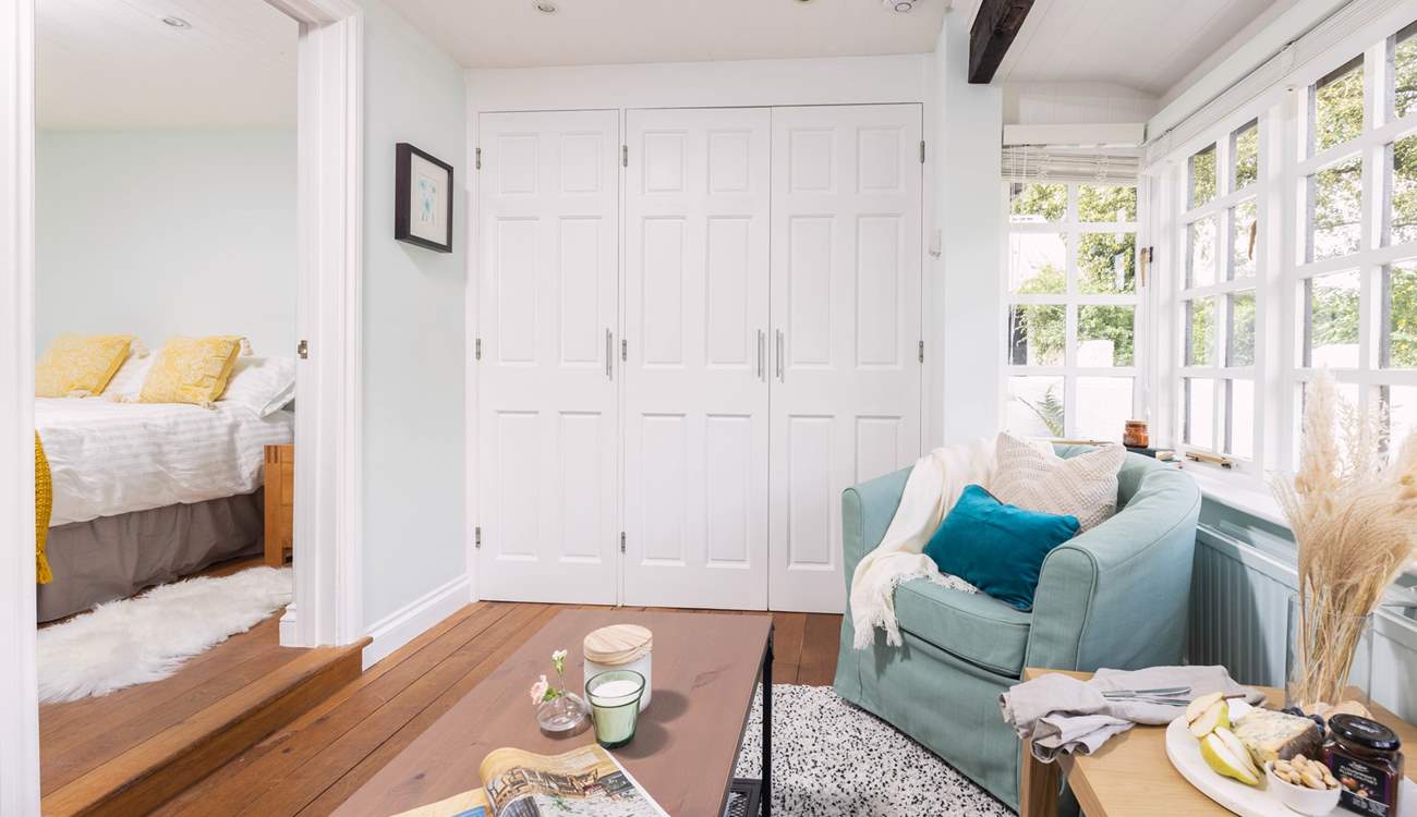 There's plenty of room to hang your belongings in the built-in wardrobes.