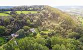 You can see Larch Barn, the neighbouring holiday cottage to the right, Hatway Hideaway tucked away in the middle and just a glimpse of the owner's gorgeous Listed thatched cottage below. - Thumbnail Image