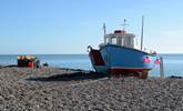 The beach at Beer, when fish are still landed and sold in the wet fish shop on the beach. - Thumbnail Image