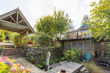 Looking up at your decked area from the lower garden.