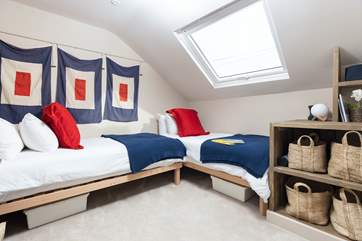 The twin room is bright and welcoming.