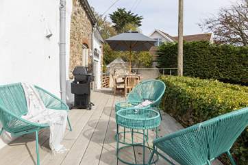 Step straight out of bedroom one into this fabulous external sitting area.