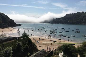 One of the bustling beaches at the super Salcombe.