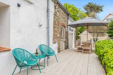 Step straight out of bedroom one into this fabulous external sitting area.