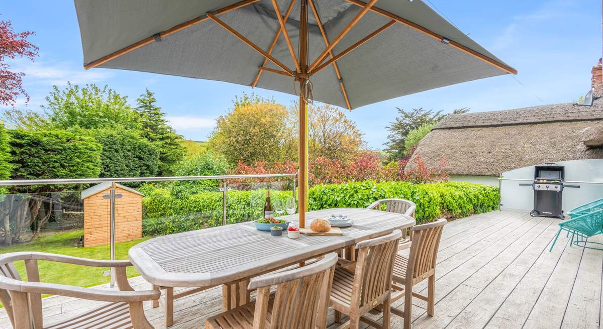 The outside space is simply lovely. You can see beautiful countryside views from your raised decked area - what a fabulous spot to sit back and unwind in.