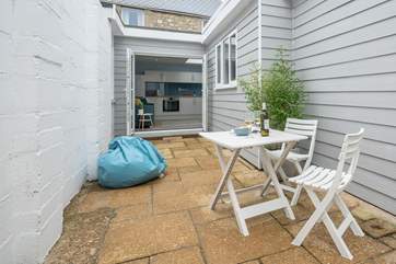 A lovely enclosed private courtyard to enjoy the Island sun.