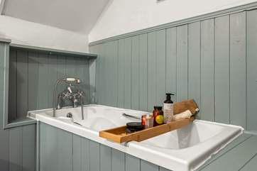 Soaking away the day's sand and suncream in this beautiful tub is a real treat.