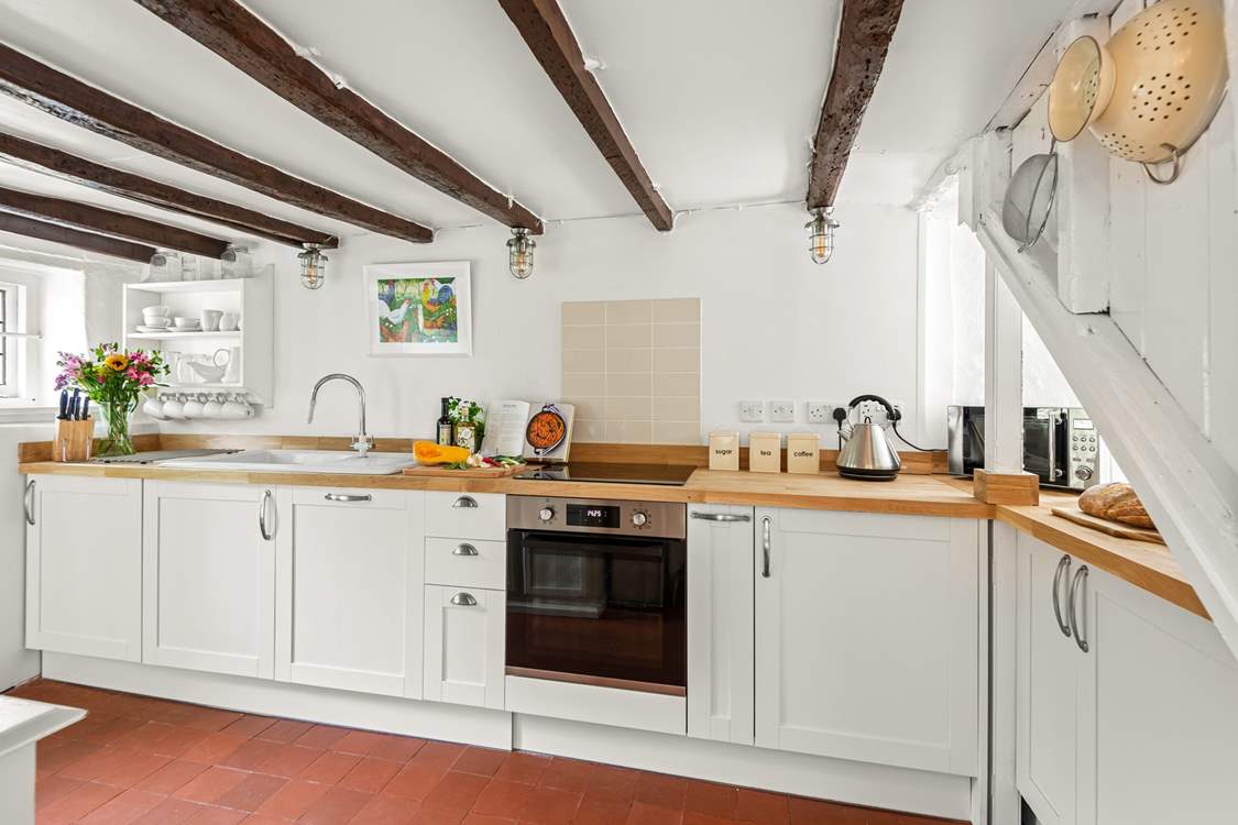 The brand new kitchen offers the perfect space for whipping up that special meal.