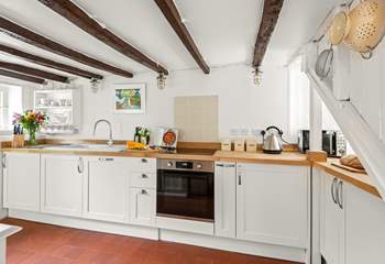 The brand new kitchen offers the perfect space for whipping up that special meal.