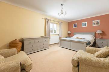 There is so much space in the main bedroom; perfect for hiding away with a good book.