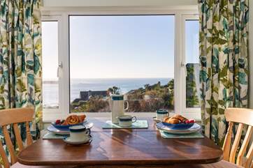 Breakfast accompanied by this beautiful backdrop.