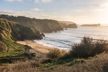 Wander down to Polurrian beach, which can only be reached on foot - perfect for a walk at any time of the year.