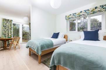 The bedroom on the ground floor has its own little sitting area (Bedroom 1).