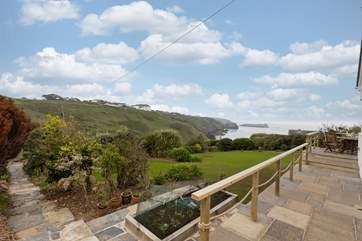 Enjoy relaxing in the large private garden at Mor Ros.