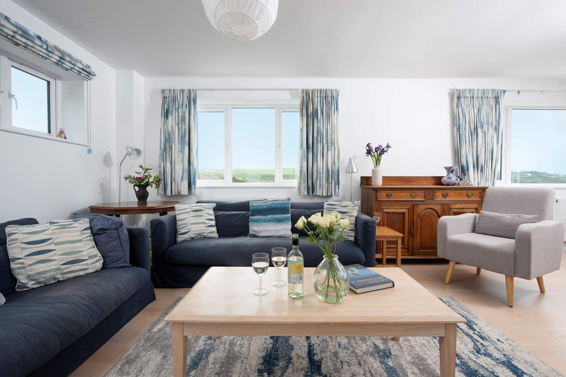 Beautifully appointed, with ocean views from almost every window.