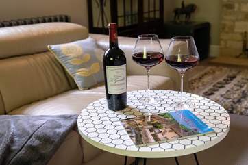 Enjoy a glass of fine red whilst planning your next day's adventure.