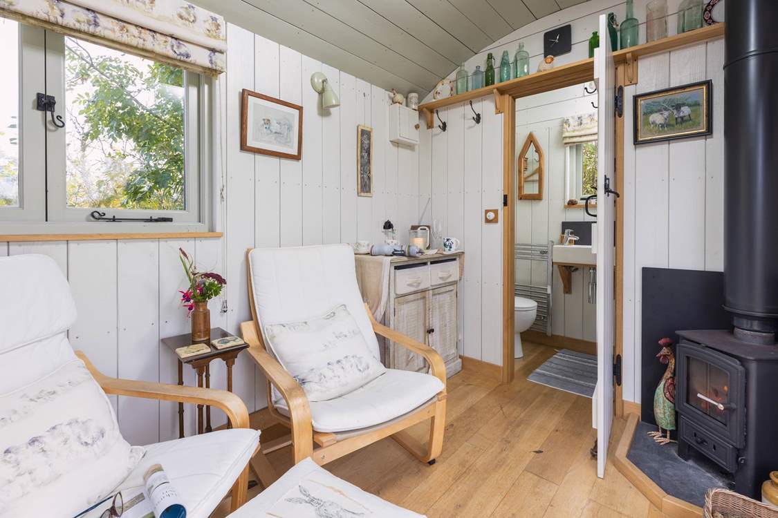 Cosy up in front of the wood burner.