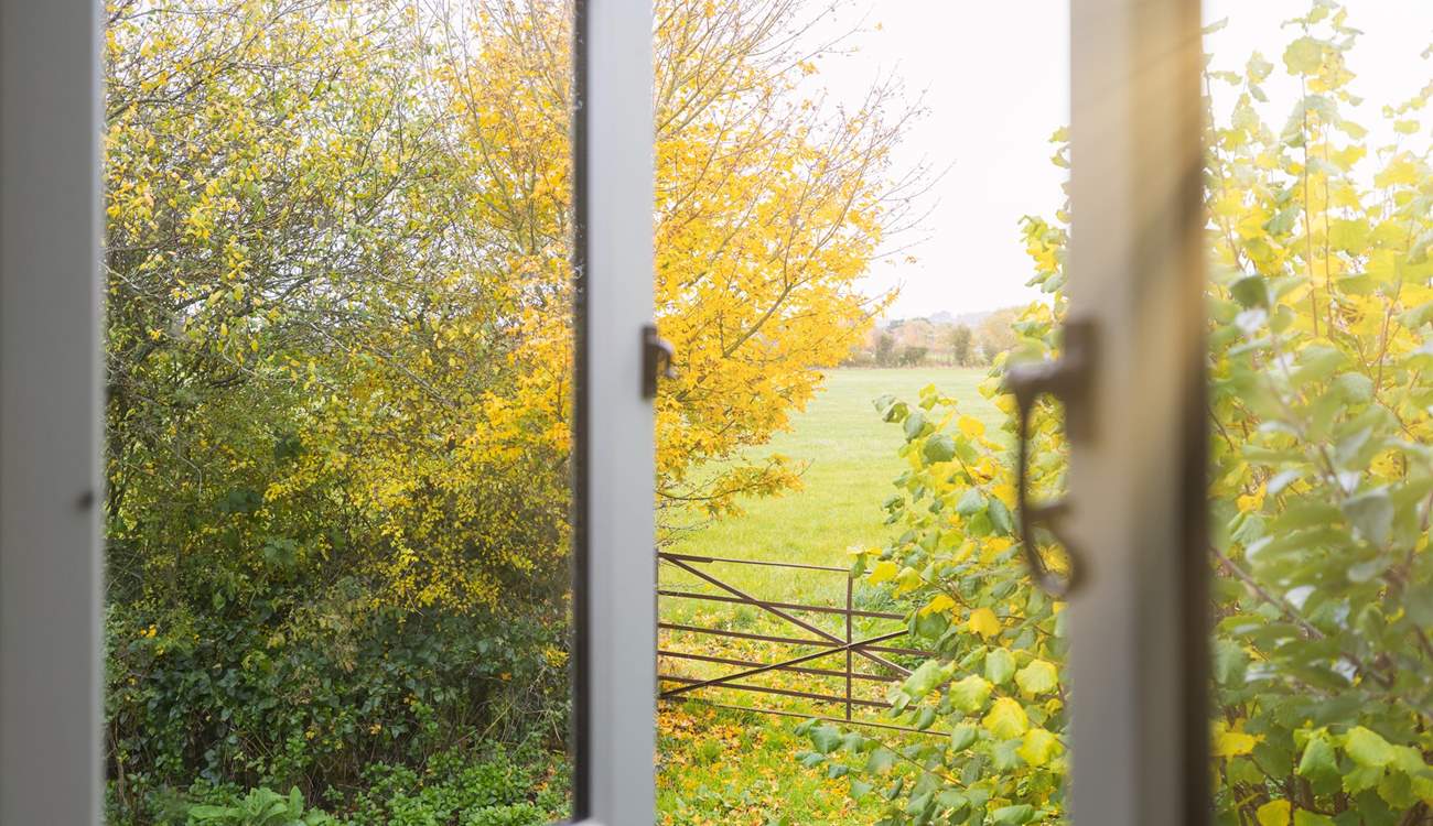 Countryside surrounds this hidden haven. 