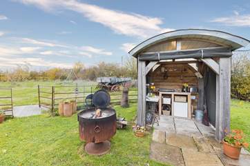 You will make fond memories of cooking in this rustic kitchen.
