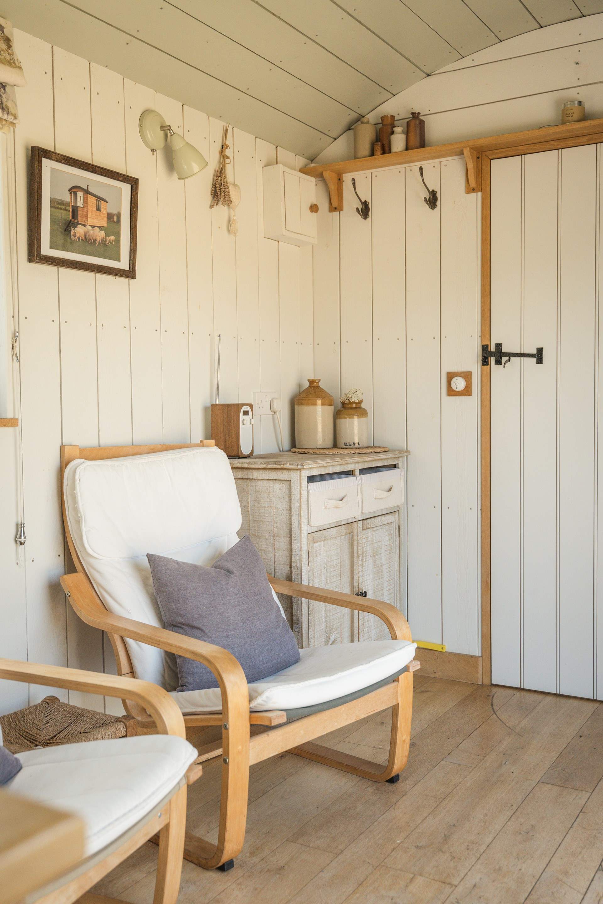 The beautiful light-filled space with rustic, countryside style.