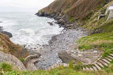 Little Beach is just below Pink Cottage.