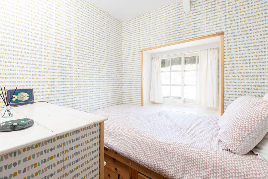 The single room is colourful and fun.