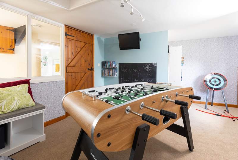 The games room will keep everyone entertained no matter the weather.