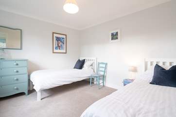 The twin bedroom on the first floor is an ideal room for the younger ones.