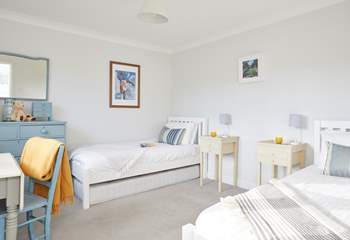 The twin bedroom on the first floor is an ideal room for the younger ones.