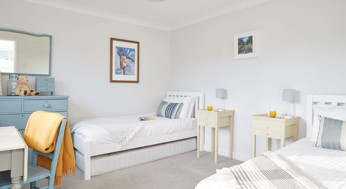 The twin bedroom on the first floor is an ideal room for the younger ones.