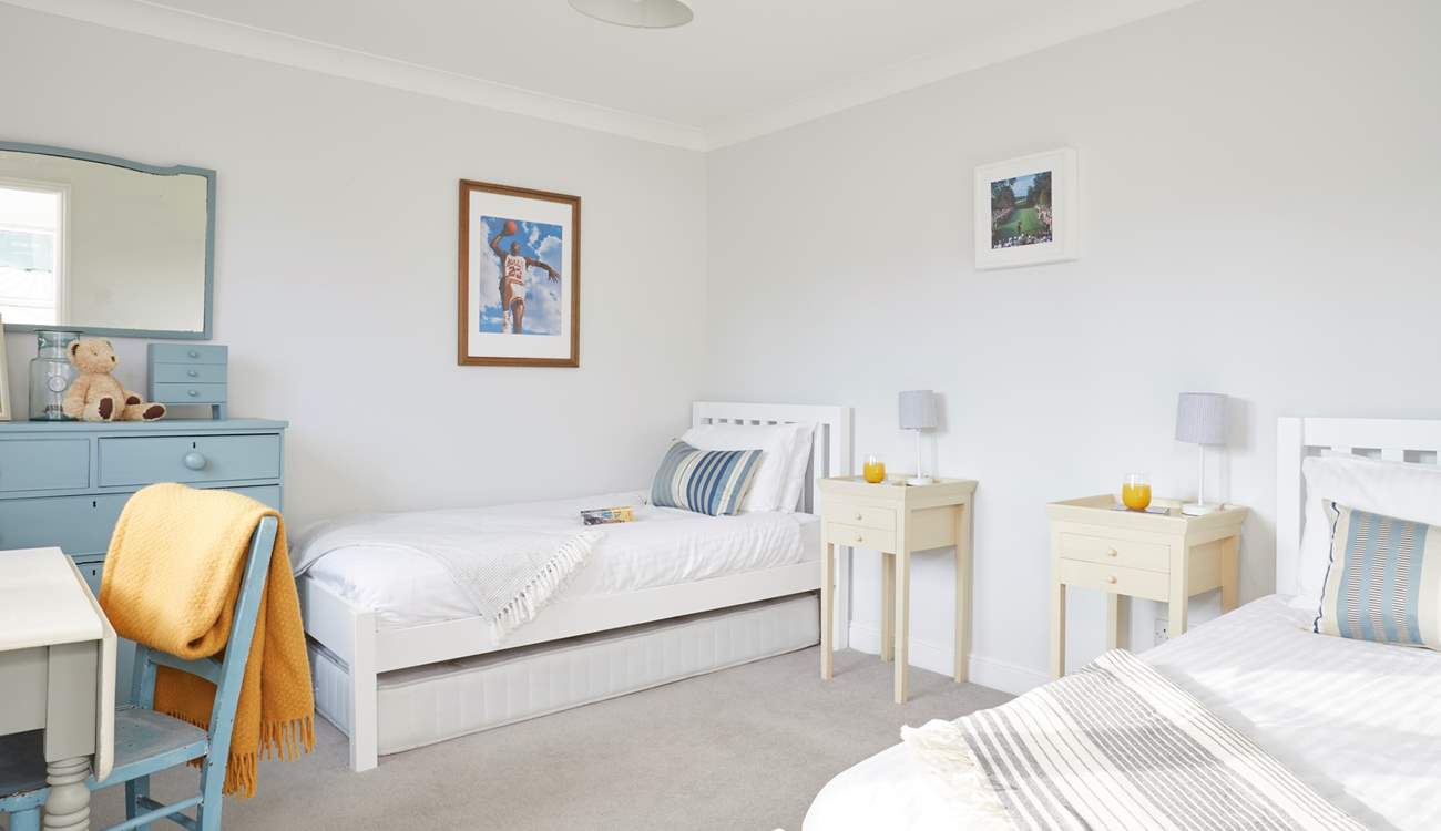 The twin bedroom on the first floor is an ideal room for the younger ones.