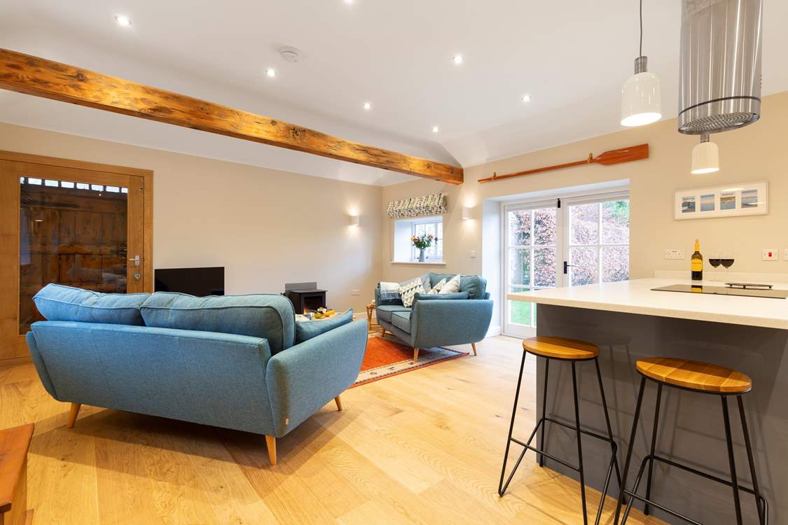 After a busy day touring the Sussex countryside it's time to relax in the open plan kitchen and living areas.