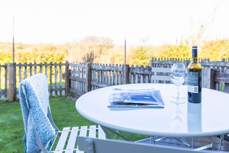 Sit on the decking and enjoy wonderful countryside views.