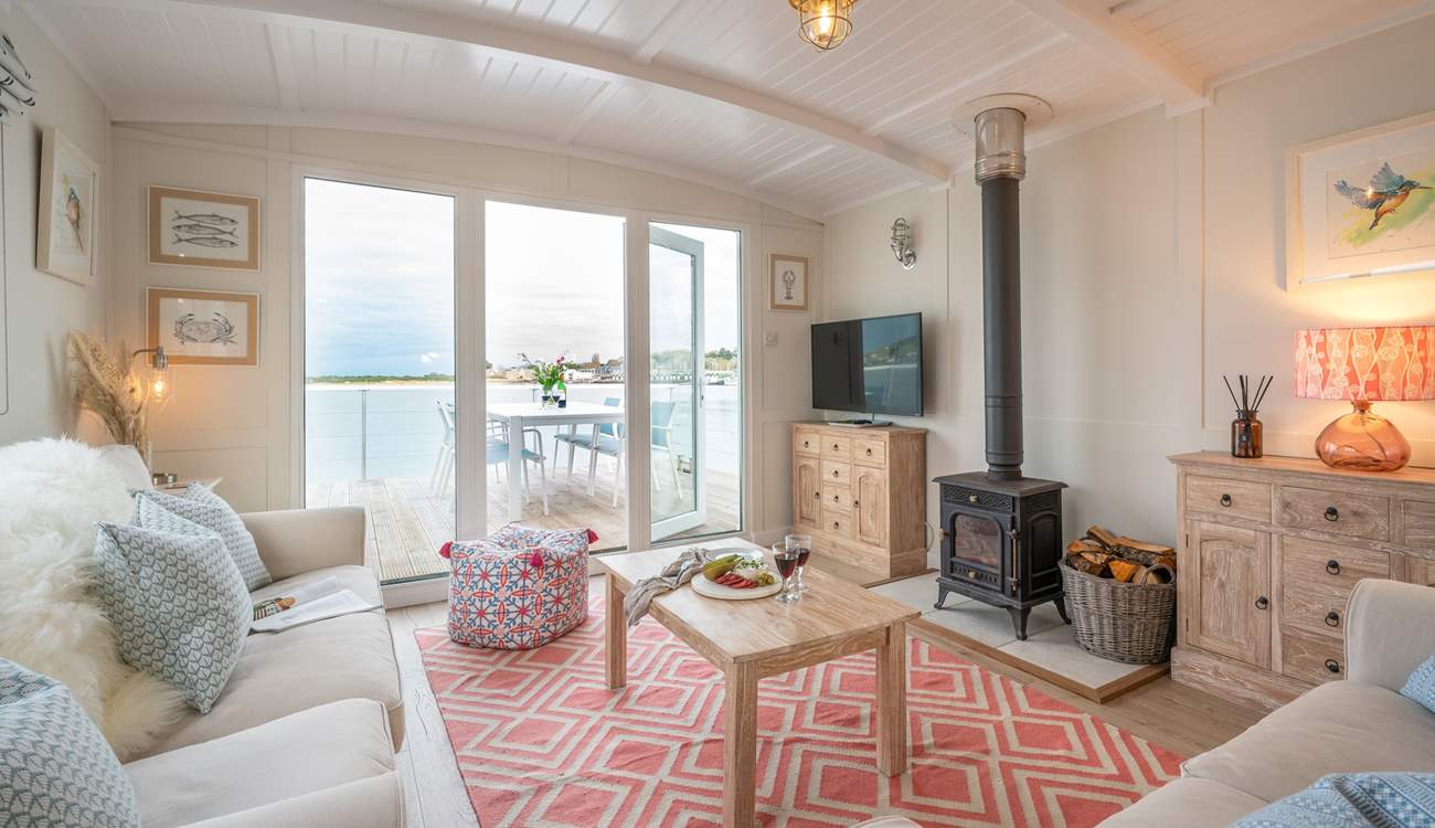 Sink into a comfy sofa and enjoy the view.