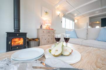 The wood-burner will keep you warm during cooler months making this the ideal place for year round getaways.
