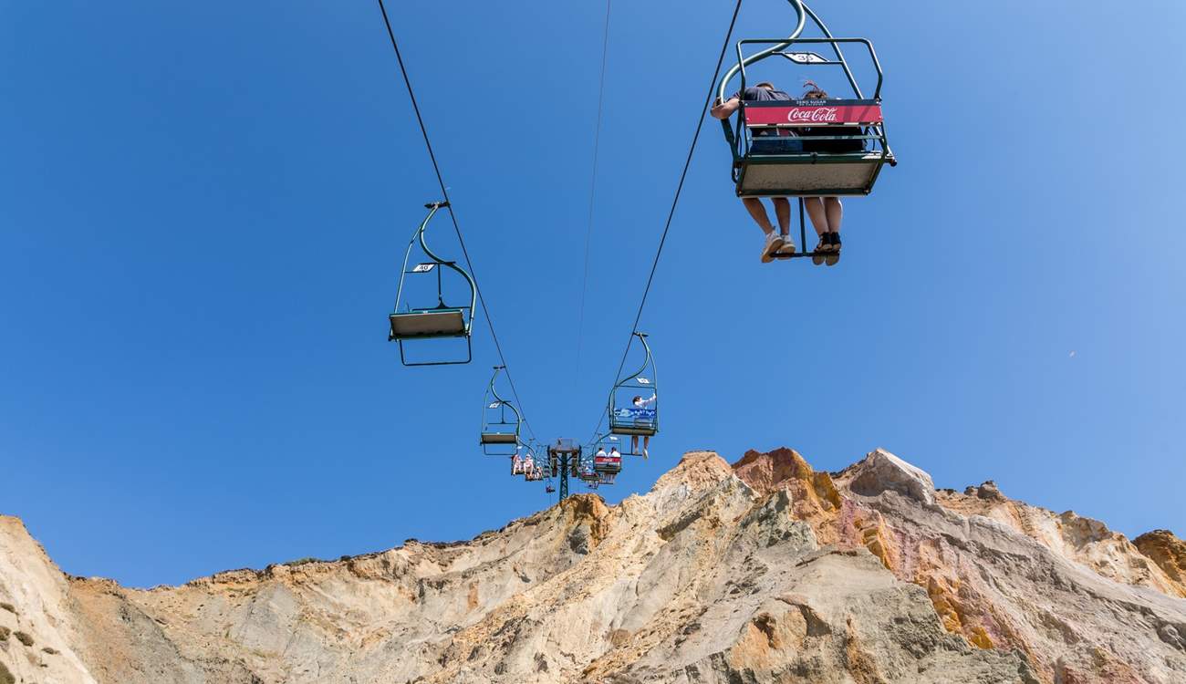 Visit the Needles for a family day out and test your nerves on the chairlift.