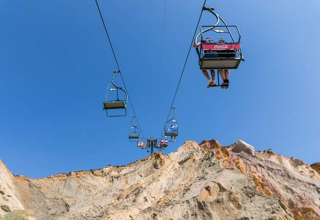 Visit the Needles for a family day out and test your nerves on the chairlift.