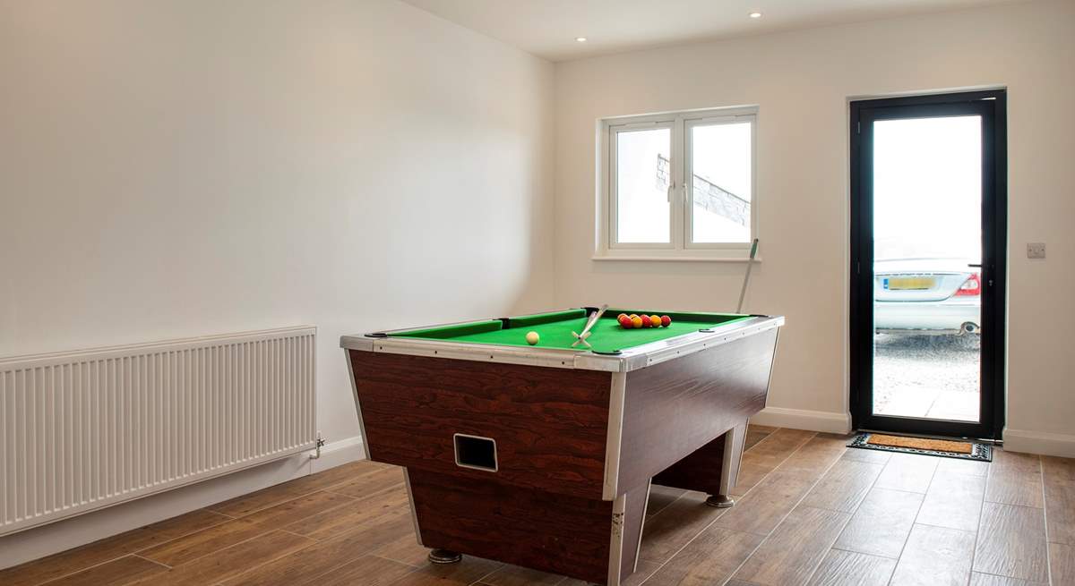 The pool table in the games-room will be a hit with young and old alike.