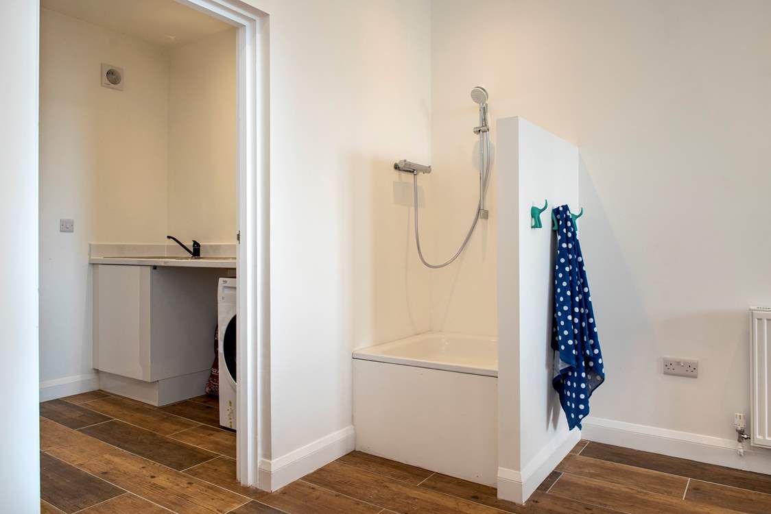 Your four-legged friends even have their own shower!