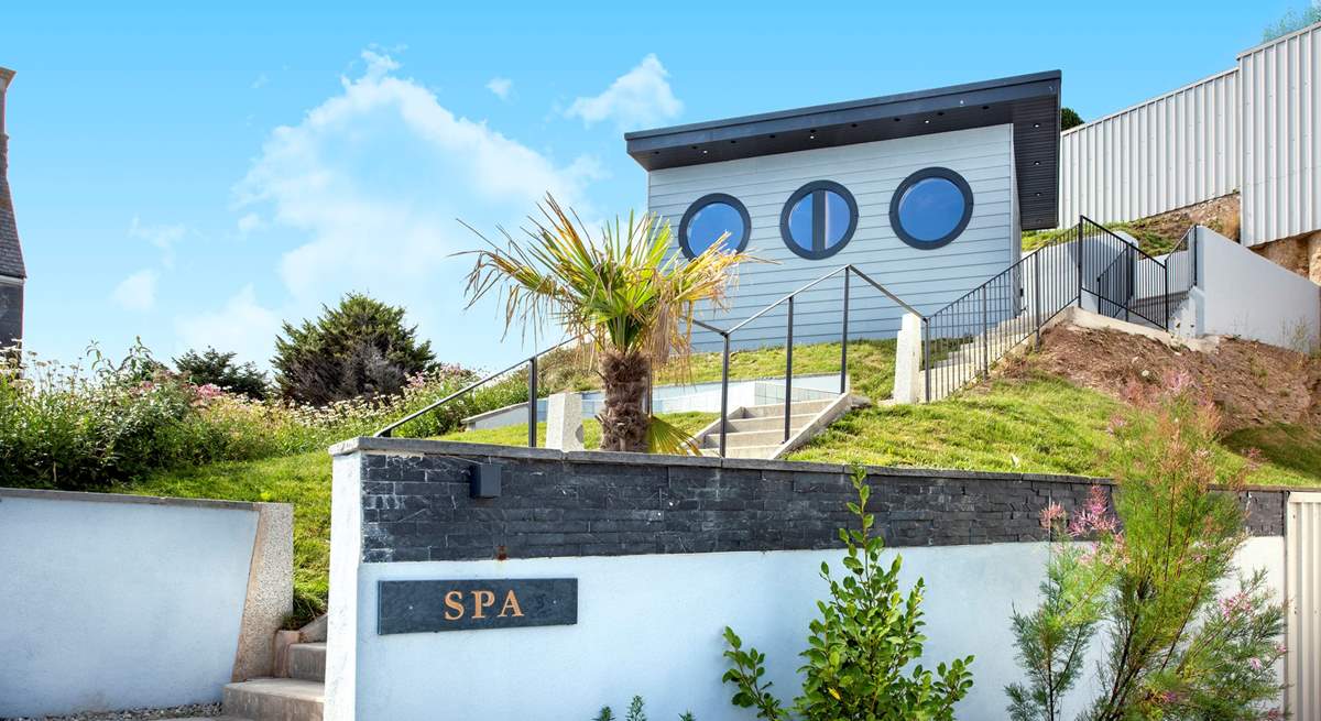 Located at the far end of the terrace, with views out to sea, the little spa is the perfect place to relax and unwind. 