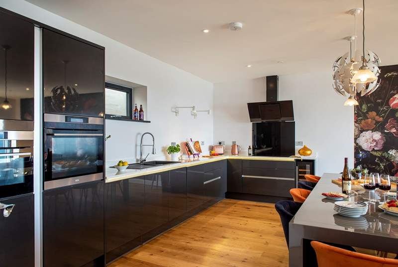 The kitchen is very stylish and has all you need to cook for a crowd.