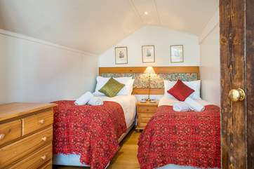 The comfortable twin bedroom.